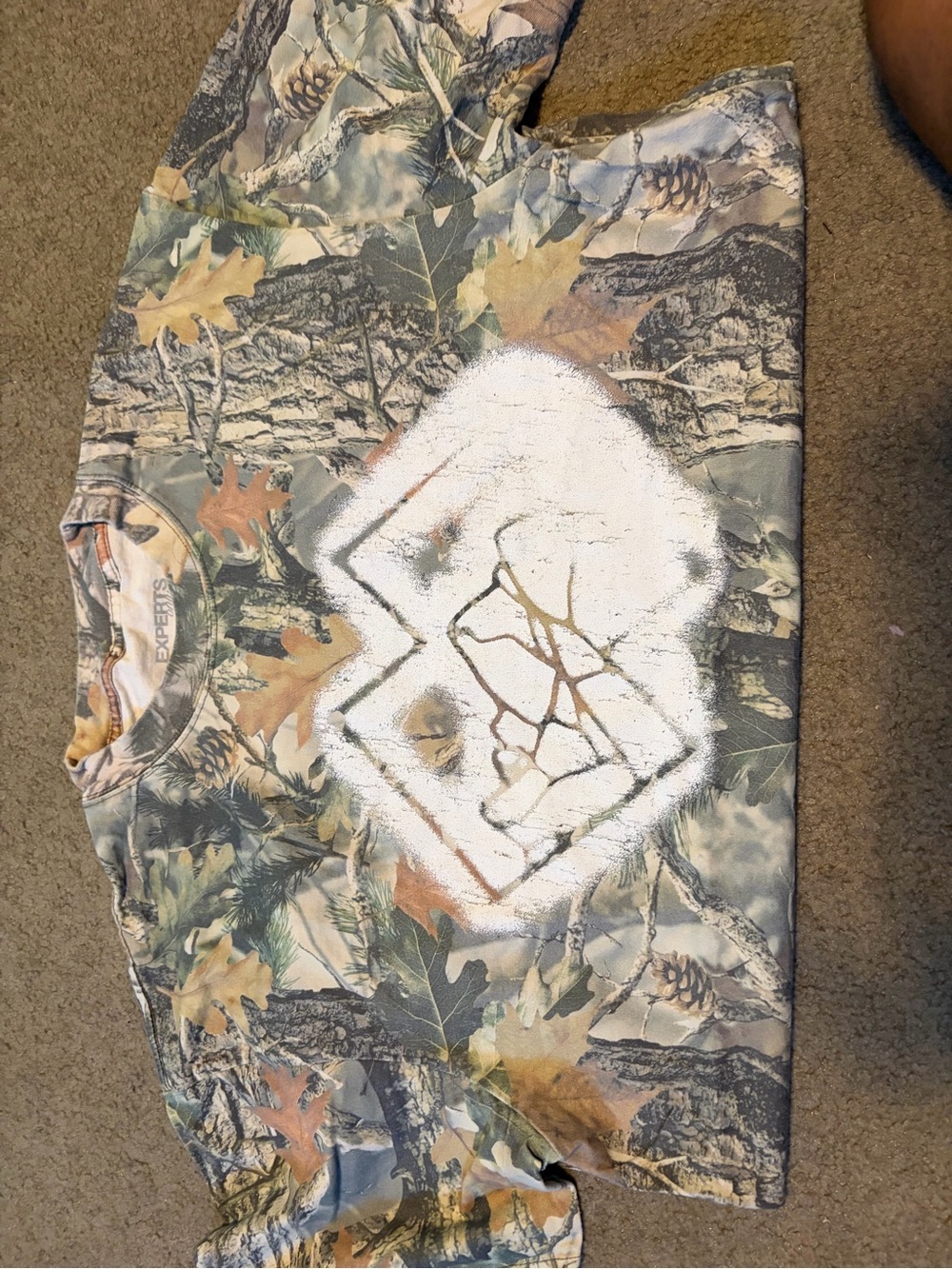 John summit experts only Camo Graphic Crewneck Sweatshirt - Leaf & Bark Print